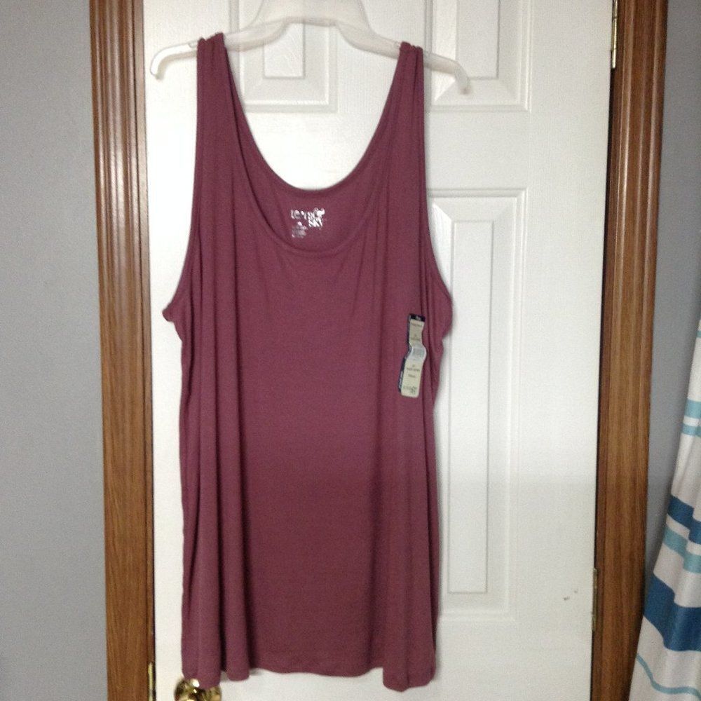 SCOOP NECK PLUS TERRA & SKY WOMANS 3X 24W-26W TANK TOP NEW WITH TAGS